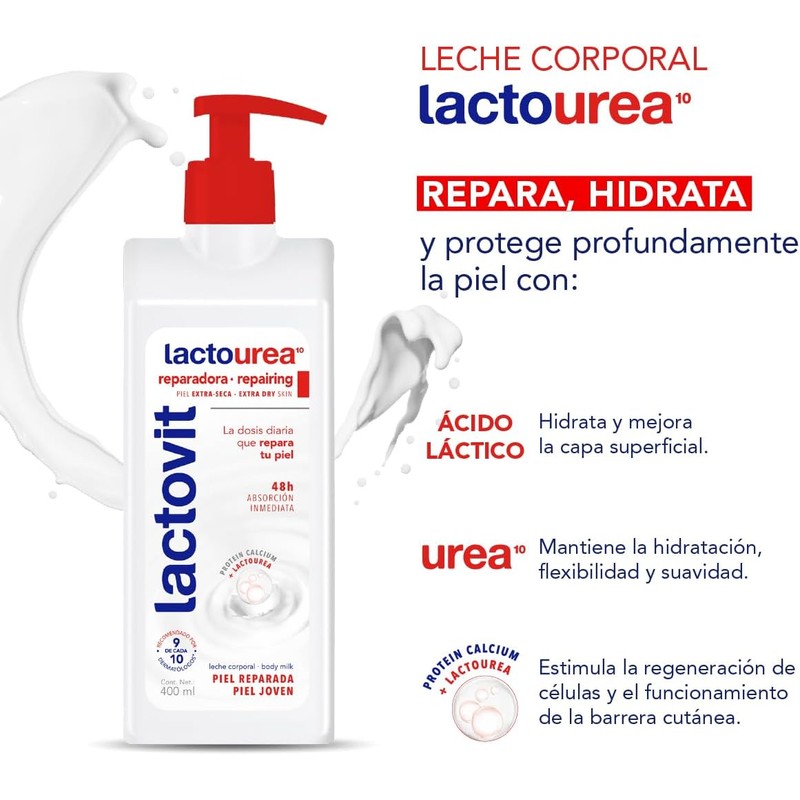 Lactovit - Crema Corporal Lactourea - Hidratante y Reparadora -