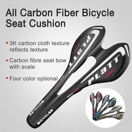 Full carbon fiber saddle bike vtt racing saddle wave road bike saddle saddle spare sweat proof waterproof durable (yellow Matte)