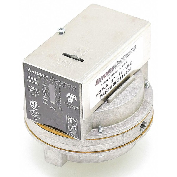 AJ Antunes 803112601 Model Hgp-A Single High Gas Pressure Switch,