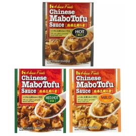House Foods Set of 3 House Foods Chinese Szechuan Mabo Tofu Sauce (Hot, Medium, Mild) 5.29oz