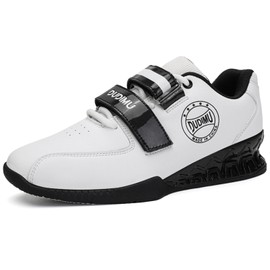 AOLEXWU Men's Weightlifting Shoes Cross Training Shoes for Powerlifting, Deadlifting & LiftingSquat Shoes for Men and Women Non-Slip Shoes White