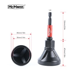 MCMANN External Deburring Chamfer Tool Metal Deburring Tool Hex Shank Deburring Tool for External Chamfer Screws Suitable for Screw Tube Size 6 mm to 33 mm