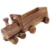 Wooden Flower Pot Cartoon Train Shape Good Ventilation Succulent Flower