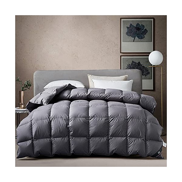 KRT Luxurious Goose Feathers Down Comforter Dark Grey Twin Size
