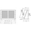 Hart & Cooley Extended Depth Triangular Baseboard Grill - 10