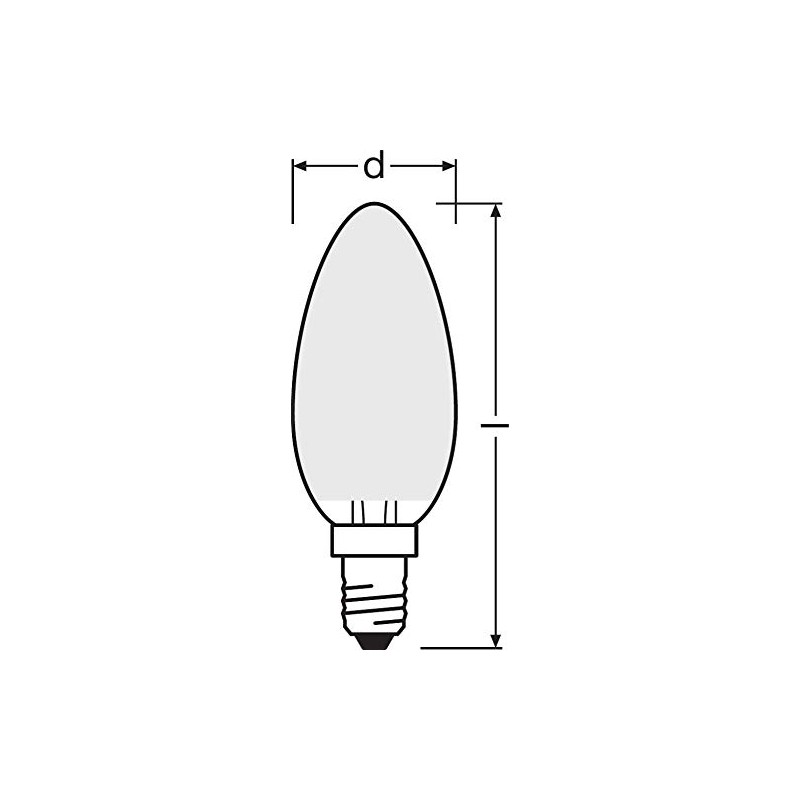 Osram OSRAM Filament LED Lampe mit E14 Sockel, Kaltweiss (4000K),