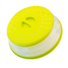 Collapsible Microwave Splatter Cover, Microwave Plate Cover With Steam Vent(10.5 IN,yellow)