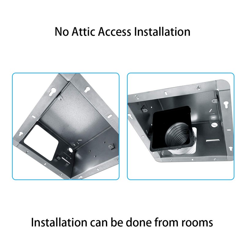 Tech Drive Bathroom fan 110 CFM, 1.2Sone No Attic access