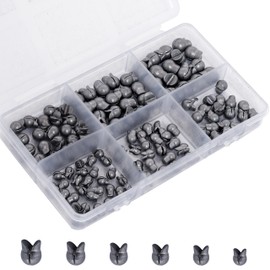 Split Shot Fishing Weights Round Removable Fishing Sinkers for Fly Bass Fishing Casting 6 Sizes