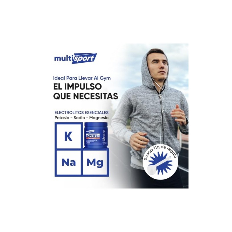 Creatina Monohidratada con Pre Entreno + L Carnitina + Electrolitos