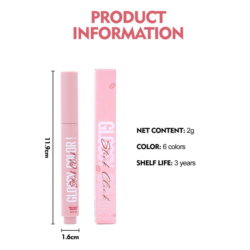 Erinde Glitter Lipstick & Lip Balm 2 in 1, 24