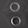 VEHEDE Dark Gray Eyelet Curtains 54 Inch Long, Noise Reducing