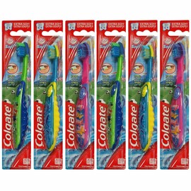 Colgate Smiles Extra Soft Childrens Toothbrush With Tongue Cleaner (6 Pack)