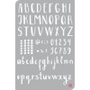 Stencil Template Bullet Journal Alphabet Letters 18 x 12 cm