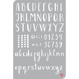Stencil Template Bullet Journal Alphabet Letters 18 x 12 cm Writing Calendar Draw Yourself