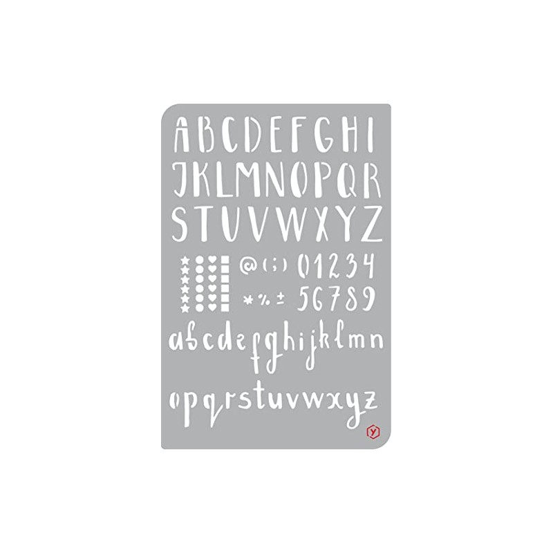 Stencil Template Bullet Journal Alphabet Letters 18 x 12 cm