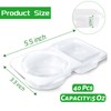Szsrcywd 40 Sets Double Compartment Condiment Containers with Lids,Plastic Snack