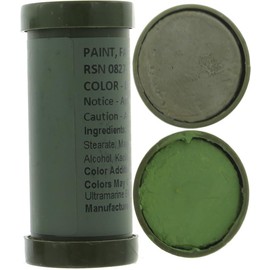 Camo Face Paint, NATO Camouflage Military Makeup Paint Sticks (Light Green & Loam - 1 Stick - 2 Colors)