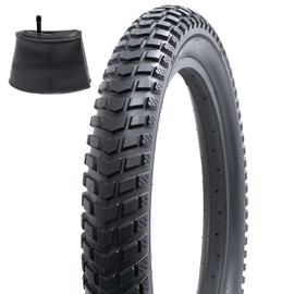 FengCan 20 Inch Bicycle Tyres 76-406 20 x 3.0 Bicycle Tyres Foldable and Bicycle Inner Tube 20 x 3.0/3.50 Schrader Valve 32 mm, Suitable for 20 x 3 City/Mountain/Road Bike Bicycle Tyre Replacement