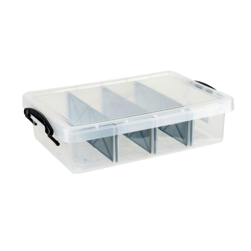 Skywin Snack Tray, 4 Slot Snack Tackle Box with 3