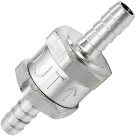 Automotive-leader 8mm 5/16" Fuel Non Return One Way Check Valve for Petrol Diesel Fuel Oil Water Aluminium Alloy Accessories