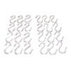 None 24 New Clear Plastic Punch Cup S Hooks Hangers.