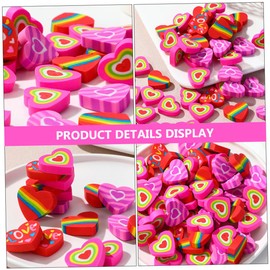 Operitacx Pack of 96 Heart Erasers Party Favors for Valentine's Day Erasers for Valentine's Day Heart Shaped Erasers Stationery Student Portable
