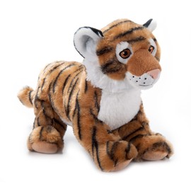 The Petting Zoo Tiger Stuffed Animal Plushie, Gifts for Kids, Earth Keeperz Wildlife Animals, Zoologee Striped Tiger Plush Toy, 12 inches