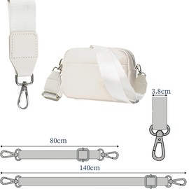 Bag Straps for Changing Shoulder Strap for Bags Carry Strap Bag for Handbag Travel Bag Laptop Bag Shoulder Strap with Carabiner Carry Strap Bag (White)