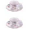 Set 2 tazzine caffè con piattino 100 ml in porcellana,