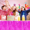 4P Metallic Foil Fringe Tinsel Table Skirts for Rectangle Tables