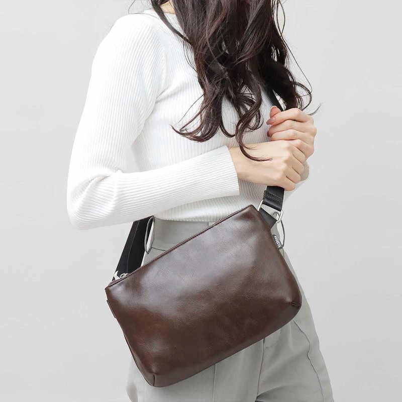 Regista Sacoche 7010 Men's Sacoche Shoulder Bag, Leather, Small, Diagonal,