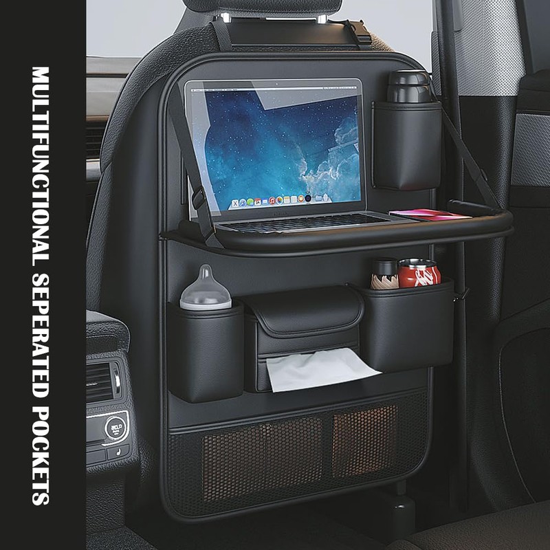 DURASIKO Car Backseat Organizer with Foldable Table Tray,Car Seat Back