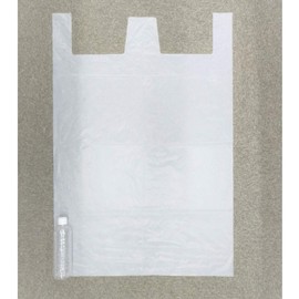 Japax MS-44 Trash Bag with Handle, White, Translucent, 16.9 gal (45 L), Width 25.6 x Height 37.4 inches (65 x 95 cm), Thickness 0.0005 inches (0.013 mm), Holds More Than Traditional Items, Plastic Bag
