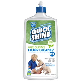 Quick Shine Plant Based Pet Floor Cleaner 27 oz | Ready to Use, Removes Dirt, Streak Free, No Rinse | Hardwood, Laminate, Luxury Vinyl Plank LVT, & Tile | Safer for Kids, Pets & Our Environment