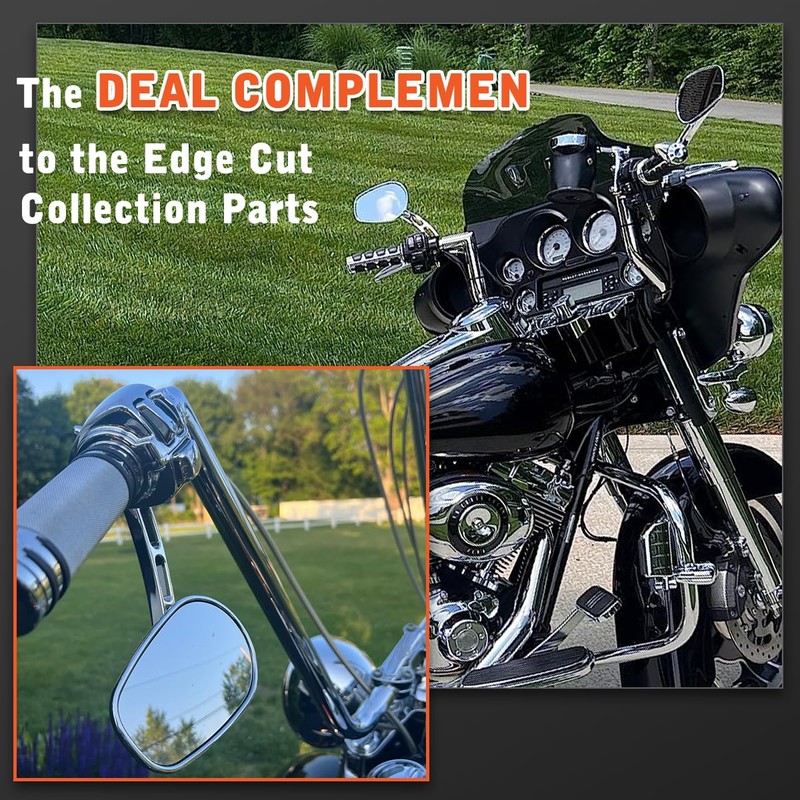 FOVPLUE Handlebar Mount Mirrors, Left and Right Set, Rearview Mirrors