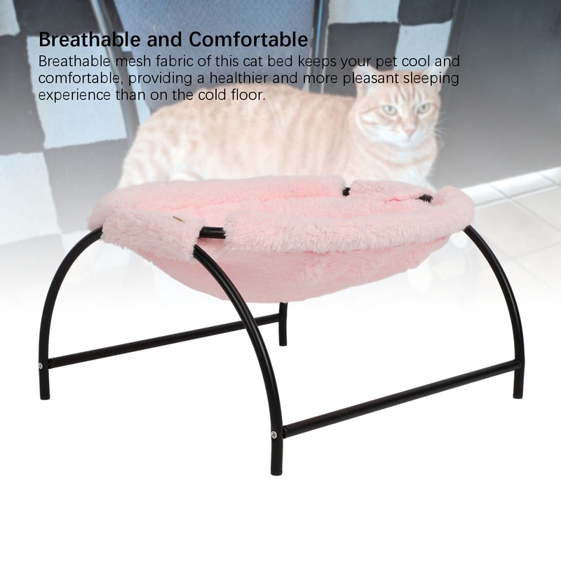 Cat Hammock Bed Stable Structure Soft Comfortable Breathable Elevated Kitten
