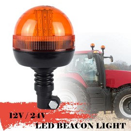 JALN7 LED Beacon Lights Emergency Flashing Amber Rotating Strobe Tractor 12v/24v 40LED with Flexible Base for John Deere Case IH New Holland Massey Ferguson Caterpillar Versatile Challenger AGCO