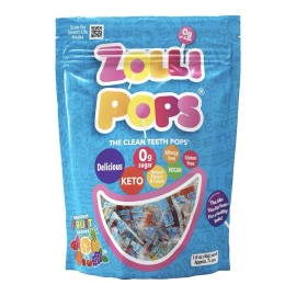 Zollipops Clean Teeth Lollipops, Anti Cavity, Sugar-free Candy, Natural Fruit Flavor Varie