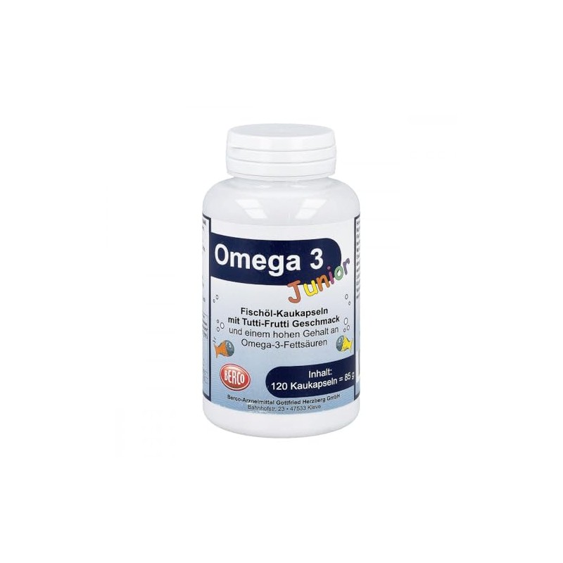 Omega 3 Junior Berco Chew Capsules Pack of 120