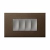 Legrand Ateo Dark Bronze 4-Gang European 1-Way Light Switch Installation