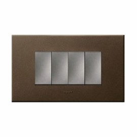 Legrand Ateo Dark Bronze 4-Gang European 1-Way Light Switch Installation
