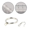 30 Sets Metal Drapery Curtain Rings with Curtain Pin Hooks,ZAAWUUT