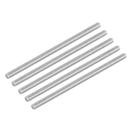sourcing map 10Pcs M4 x 80mm Fully Threaded Rod 304 Stainless Steel Right Hand Threads Bar Studs for Anchors Bolts, Clamps, Hangers and U-Bolts, 0.7 Thread Pitch
