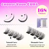 GAQQI Lash Clusters, Eyelash Cluster C Curl 14mm Cluster lashes,
