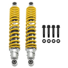 M MATI Front Shock Absorber Struts & Self-Locking Nut for Yamaha Banshee 350 YFZ350 1987-2006, 2 Pcs Adjustable Front Left Right Shocks Absorber (Yellow)