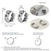 Yudisho S925 Smiley Small Silver Hoop Earrings, Anti-Allergy Earrings for