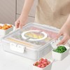 Snackle Box Container,Divided Serving Tray with Lid and Handle,7 Portable