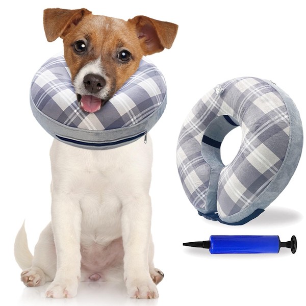 KIKNIN Dog Cone, Inflatable Dog Cone Collar for Small, Medium