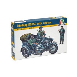 Italeri 1/35 ZUNDAPP KS750 with Sidecar,Green